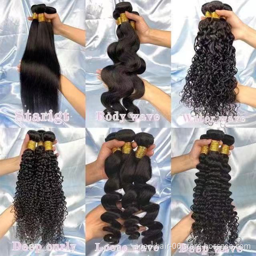 32 34 36 38 40 Inch Raw Indian Straight Hair Weave , Peruvian 100% Human Hair Extensions, Bundles Xuchang Long Natural Hair